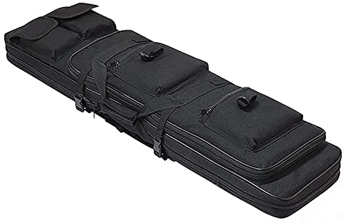 Waffenkoffer Für Langwaffen,Futteral Langwaffen Durchgehender Reißverschluss Taktische Gewehrtasche Oxford Stoff Soft Air Rifle Gun Carry Case,Tragbare Waffentasche Zum Angeln Black,120CM von MJZYP