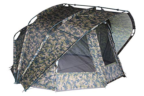 MK Angelsport „Fort Knox 2.0 – Camou“ 1-2 Personen Dome, Innenraumhöhe 165cm, Angelzelt, Karpfenzelt, Ultraleichter Aluframe, Zelt inkl. Gummihammer, Anglerzelt UVM. 3 von MK Angelsport