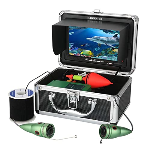 MKHFP Unterwasser-Angelkamera Unterwasser-Fischerei-Videokamera-Kit 100 0TVL 6W IR-LED Fischfinder mit 7 Zoll Farbmonitor 1 0m 15m 20m 30m for Eisseefischen für See, Boot, Eisfischen(09MJ IR 20M) von MKHFP