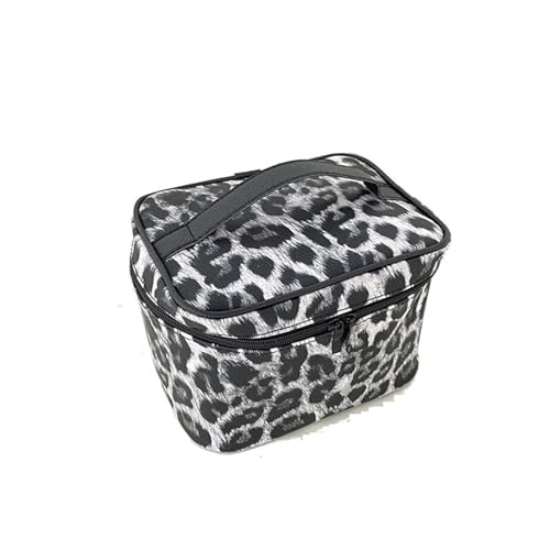 Kosmetiktasche Leder Leopard Frauen Kosmetiktasche Multifunktions Reise Toilettenartikel Lagerung Organisieren Handtasche wasserdichte Weibliche Make-up-Etui Schmink Tasche(2) von MKLHAVB