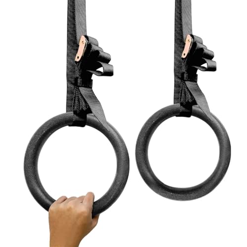 MKLHAVB Turnringe Tragbare 28-mm-Fitness-Gymnastikringe mit verstellbaren Schnallengurten for Pull-up-Schulter-Krafttrainingsgeräte im Innenbereich Gymnastikringe(Only Gymnastics Ring) von MKLHAVB