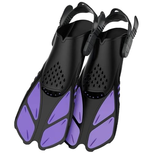 Schwimmflossen Schnorchel-Fuß-Tauchflossen, verstellbar, for Erwachsene, Schwimmkomfort, Flossen, Schwimmausrüstung, Wassersport Schwimmflossen FüR Das Training ( Color : Purple , Size : L/XL ) von MKLHAVB