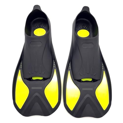 Schwimmflossen Schwimmflossen Erwachsene Schnorcheln Fuß Flipper Tauchflossen Anfänger Schwimmausrüstung Tragbar Schwimmflossen FüR Das Training ( Color : Yellow , Size : S ) von MKLHAVB