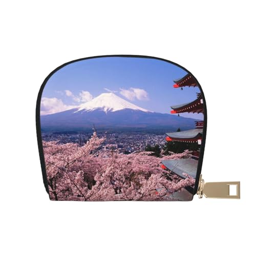 MKNAZ Kartenetui aus Leder mit amerikanischer Flagge, Adler, für Damen und Herren, Kartenetui, Organizer-Tasche mit Reißverschluss, Mount Fuji Japan, Einheitsgröße, Kartenhalter MKNAZ Kartenetui aus Leder mit amerikanischer Flagge, Adler, für Damen und Herren, Kartenetui, Organizer-Tasche mit Reißverschluss, Mount Fuji Japan, Einheitsgröße, Kartenhalter von MKNAZ