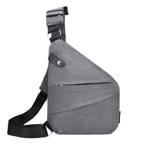 Wander Plus Anti-Diebstahl-Tasche, Cross-Body-Reisetasche, Wander Plus, seitliche schlanke Schultertasche für den Außenbereich, grau, 31*20*23*1.5cm von MLEHN