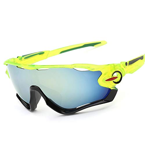 Brille Fahrradbrille Anti-UV-Outdoor-Sport-Sonnenbrille zum Reiten Bergsteigen Angeln Laufen Radfahren (Grün, Einheitsgröße)e zum Reiten Bergsteigen Angeln Laufen Radfahren (Grün, Einheitsgröße) von MLQLCKYH