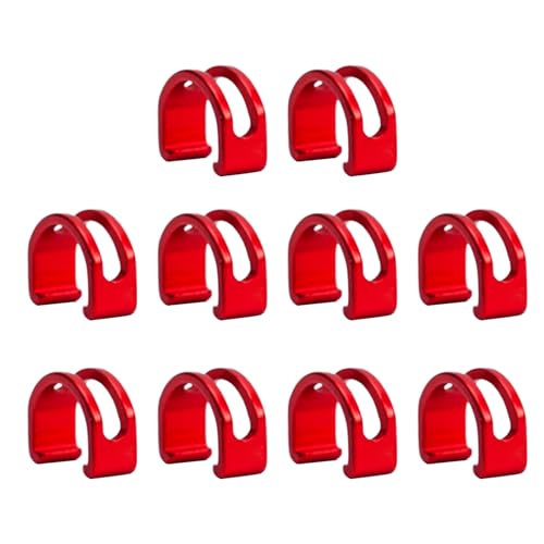 MLWSKERTY 10Pcs Aluminium Legierungen Fahrräder Kabel Clip Mountainbike Fahrräder Brems Kabel Clip Feste Klemmen Rahmen Clip von MLWSKERTY