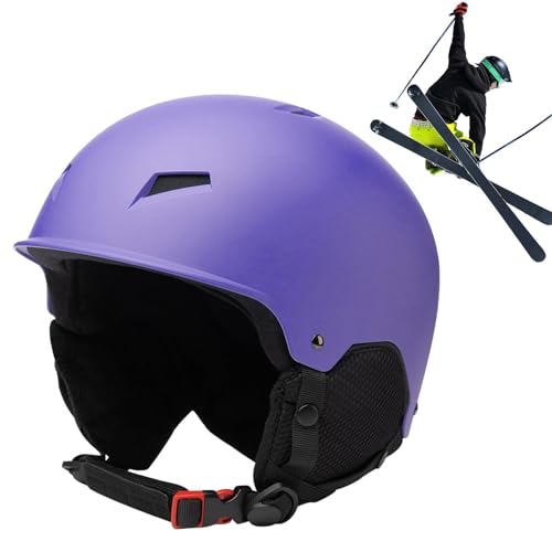 MLqkpwy Ski-Sicherheitsmütze, Snowboard-Sicherheitsmütze | Schutzhelm, stoßdämpfende, verstellbare Snowboard-Sicherheitsmütze | Atmungsaktive Sicherheitsmütze mit Brillenclip für Schneesport bei von MLqkpwy