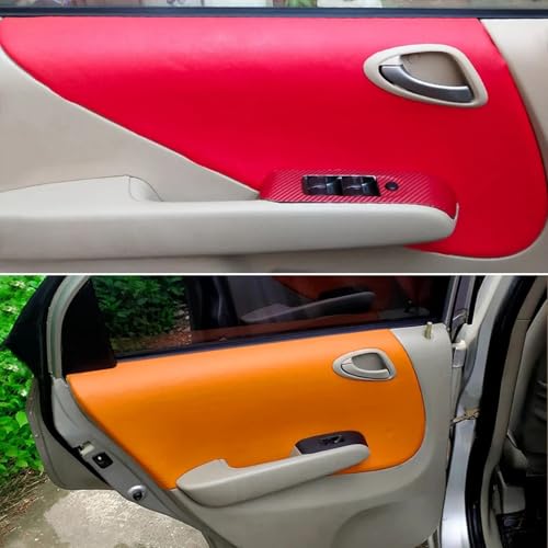 MMBYTI Türverkleidungsabdeckung aus weichem Leder, Auto-Styling-Aufkleber für Türarmlehnenverkleidung, für Honda Jazz/Fit Schrägheck 2004 2005 2006 2007 von MMBYTI