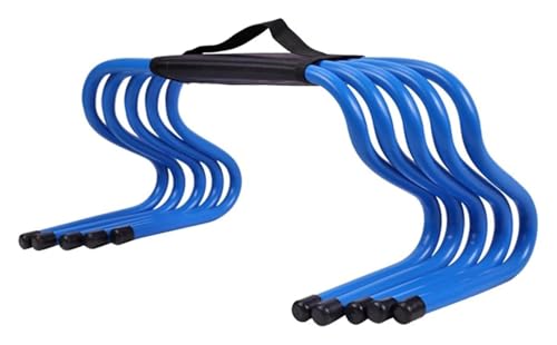 MMDXDLX Agility Hürden Indoor-Outdoor-Sportübungshürden mit Tragegurt, Leichtathletik-Sprung-Trainingshindernisse(Blue,23cm (9")) von MMDXDLX