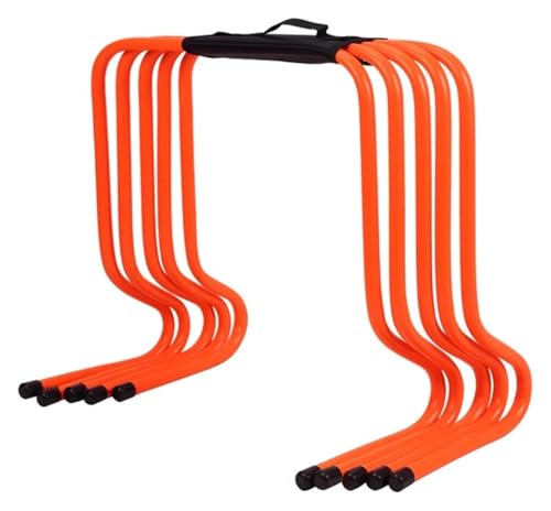 MMDXDLX Agility Hürden Indoor-Outdoor-Sportübungshürden mit Tragegurt, Leichtathletik-Sprung-Trainingshindernisse(Orange,50cm (19 3/4")) von MMDXDLX