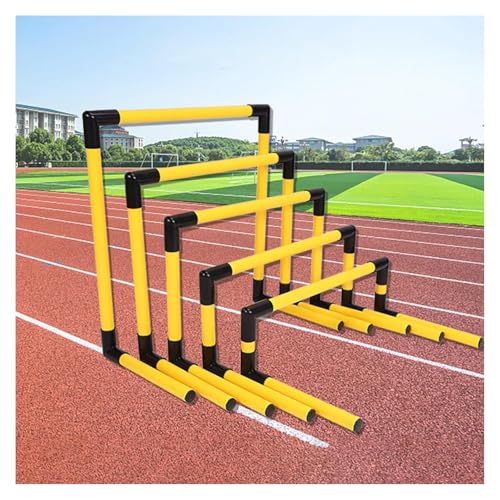 MMDXDLX Agility Hürden PVC-Rohrhürden, einfach zu montieren, leichte Speed-Agility-Übungshürden for Leichtathletik(Yellow) von MMDXDLX