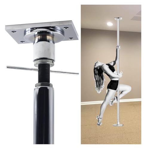 MMDXDLX Pole Dance Stange 7,3ft-12,5ft Spinning Statische Tanzstange mit Deckenhalterung und Verlängerungszubehör, for Heimübungen(3.2M-3.4M(10.5ft-11ft)) von MMDXDLX