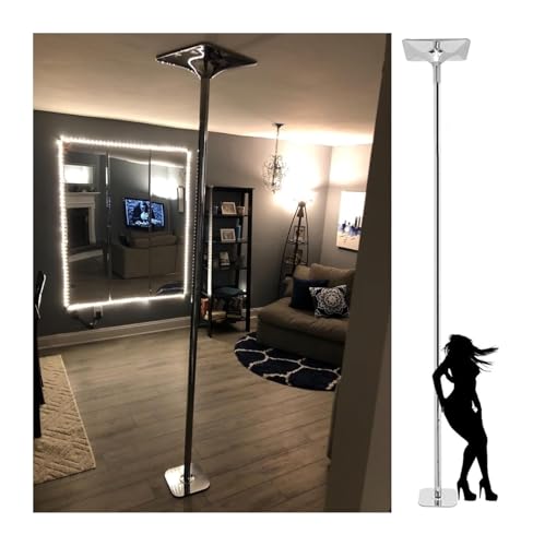 MMDXDLX Pole Dance Stange 7ft - 12,5ft abnehmbare, höhenverstellbare Stripper-Stange for Übungs-Fitness-Pubs, tragbare 45-mm-Tanzstange, belastbar mit 440 Pfund(‎274CM-287CM(9ft-9.4ft)) von MMDXDLX