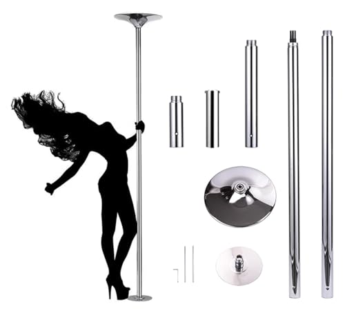 MMDXDLX Pole Dance Stange Rotierende statische Tanzstange mit Verlängerungszubehör, höhenverstellbar for Zuhause/Club(2.7M-2.9M(9ft-9.4ft)) von MMDXDLX