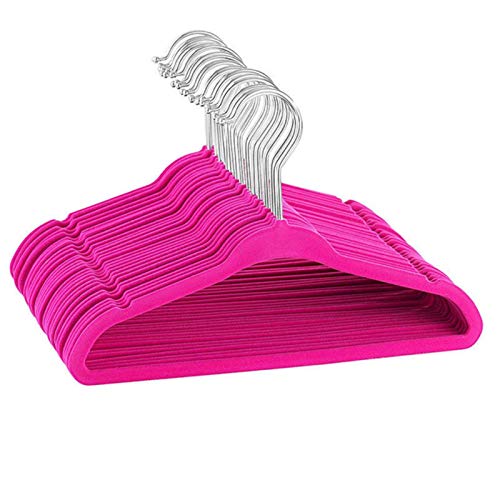 MMRTDJDR 5pcs Kinderkleidung Kleiderbügel Velvet Kleiderbügel Nicht -Slip -Kleidung Kleiderstock Kleiderschrank Trocknungsregale Kinder Mantel Anzug Organizer für Kinder 28 cm Fuchsia von MMRTDJDR