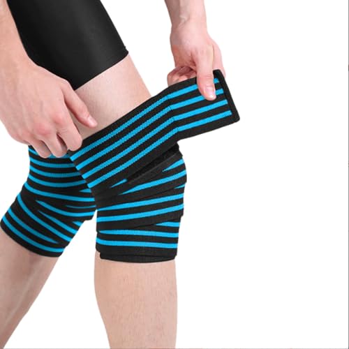 MMRTDJDR Fitness Gewichtheben Elastische Bandage Kniebandagen Knieschutz Bands Pad Hülse 170 cm Kniestütze Sportgurt von MMRTDJDR