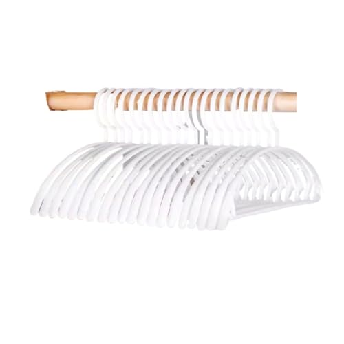 MMRTDJDR Kleiderbügel Kleidungsorganisation 20pcs Kleidung Kleiderbogenbogen Design Nicht-Schlupfstreifen Flexible Garderobe Coppanthosen Aufbewahrungsbügel Nahtloser Kleiderschrank Essentials (weiß) von MMRTDJDR