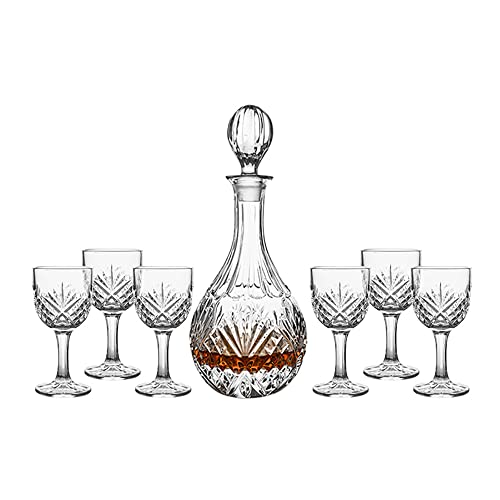 MMRTDJDR Kristall-Whisky-Gläser-Set mit 6 altmodischen Gläsern, Bar-Becher zum Trinken von Bourbon-Cocktails, Cognac, Geschenk für Freund (Typ 1) von MMRTDJDR