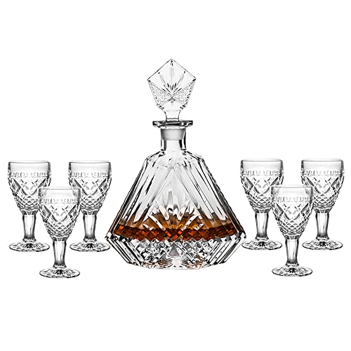 MMRTDJDR Kristall-Whisky-Gläser-Set mit 6 altmodischen Gläsern, Bar-Becher zum Trinken von Bourbon-Whisky, Cocktails, Cognac, Geschenk für Freund (Typ 6) von MMRTDJDR