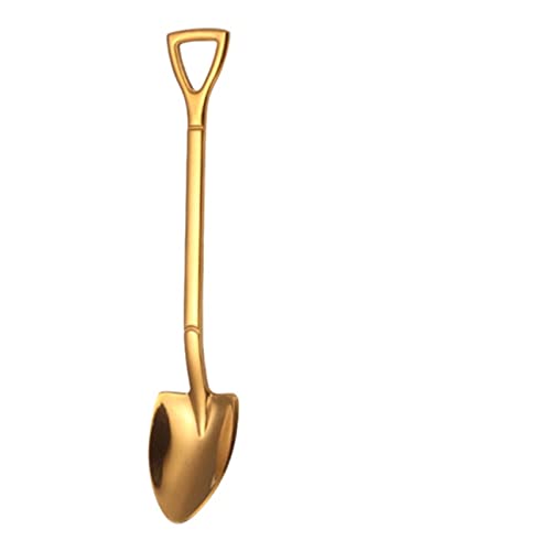 MMRTDJDR Löffel Löffel Shovel Löffel Gabel Schaufel Kaffeelöffel Schaufel Griff Dessert Schaufel EIS Scoop Gabel Fruchtgabel (Gold) von MMRTDJDR