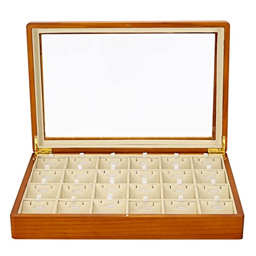 MMRTDJDR Schmuckschatulle, Schmuckkästchen, Schmuckaufbewahrungsbox, multifunktionale Schmuckschatulle, Holz-Schmuckaufbewahrungsbox, Mikrofaser-Ring-Display-Tablett, Armband-Aufbewahrungsbox, von MMRTDJDR