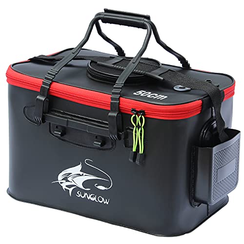 MMSGA Angeleimer, Tragbarer Faltbarer Angelköder-Eimer,Multifunktionaler Behälter für lebende Angelköder, Outdoor-Camping-Eva-Angeltasche und Fischschutzeimer(Schwarz, 38L) MMSGA Angeleimer, Tragbarer Faltbarer Angelköder-Eimer,Multifunktionaler Behälter für lebende Angelköder, Outdoor-Camping-Eva-Angeltasche und Fischschutzeimer(Schwarz, 38L) von MMSGA