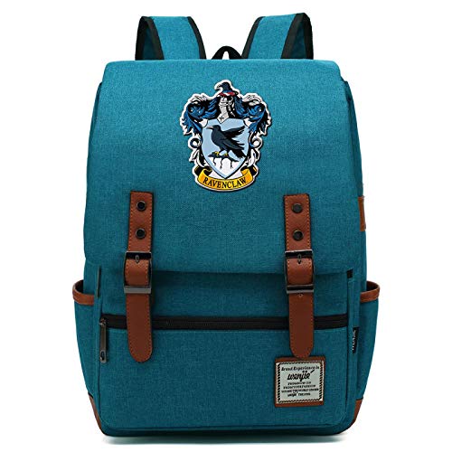 Harry Potter Rucksack für Mädchen Jungen Leichte Büchertasche 7~15 Grade Student Pack Slytherin Ocean Blue von MMZ