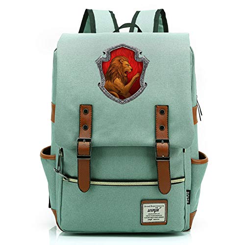 Harry Potter Rucksack für Schüler der Klassen 7 bis 15 3D-Druck Hogwarts Animal Badge Book Bag Gryffindor Green von MMZ