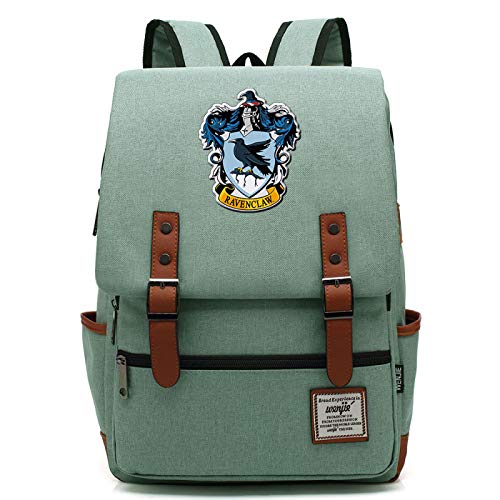 MMZ Lässige Schultasche Ravenclaw Rucksack für Jungen und Mädchen Harry Potter Rucksack für Männer und Frauen Large Green von MMZ