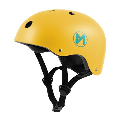 Maximale Sicherheit und Komfort: Der MN Erwachsene Kinder Fahrradhelm Roller-Skateboard-Helm - EIN Verstellbarer Kopfschutz für alle Altersgruppen und Aktivitäten (Gelb, S) von MN