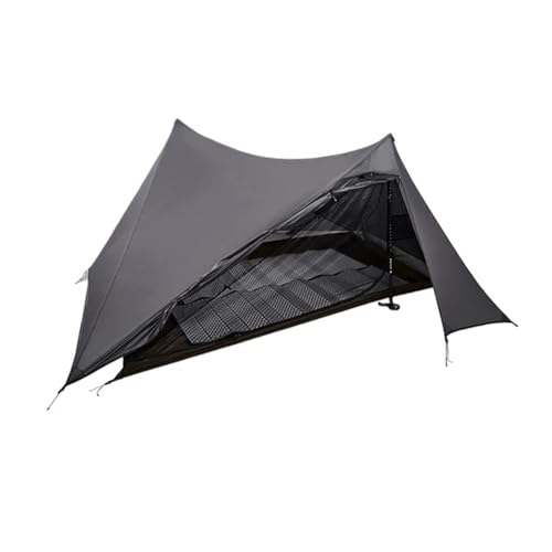 Tunnelzelte Doppelseitig silikonbeschichtetes Doppel-A-Pyramiden-15D-Nylon-Stabloses Camping-Wander-Ultraleichtzelt für den Außenbereich Campingzelt(3S Double Full Set) von MNEVZX