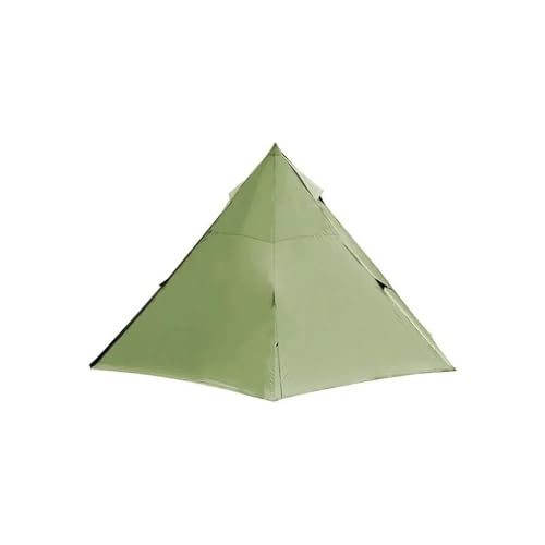 Tunnelzelte Sechseckiges Pyramidenzelt, Outdoor-Camping, tragbar, faltbar, groß, verdickt, regenfest Campingzelt(Avocado Green) von MNEVZX