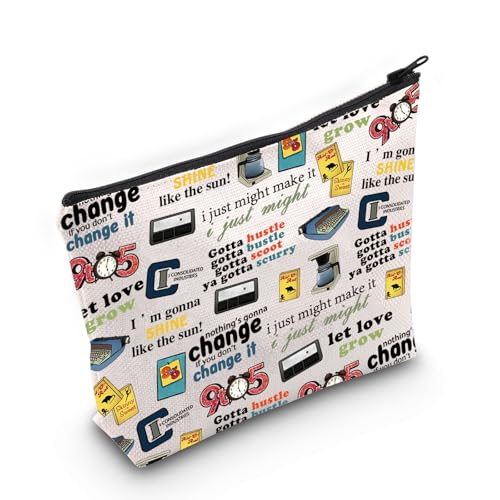 9 bis 5 the Musical Inspired Gift Musical Theater 9 to 5 Quotes Makeup Zipper Pouch for Actor Actress, Glanz wie, Medium von MNIGIU