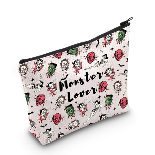 MNIGIU Monster Lover Geschenk Halloween Monster Kosmetiktasche Horrorfilm Charaktere Make-up Tasche Gruselige Jahreszeit Geschenk, Monster Lover von MNIGIU