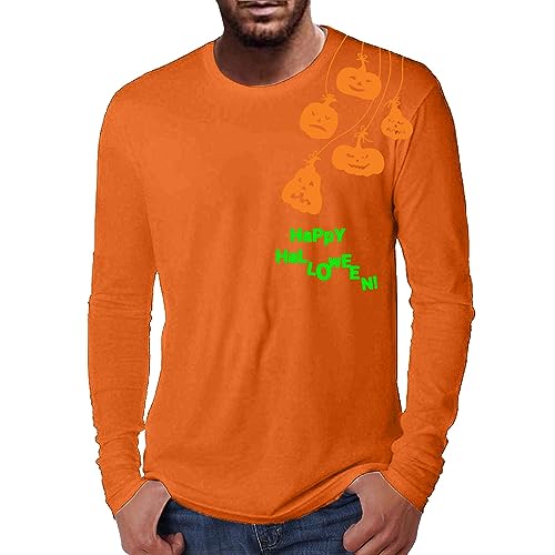 MNRIUOCII Blutiges T-Shirt Cute Ghost Print Halloween Kostüm Herren T-Shirt Leicht Sommershirt Kürbis Top Tshirt I'm Fine Tshirt Blutiges T-Shirt Sommershirt von MNRIUOCII