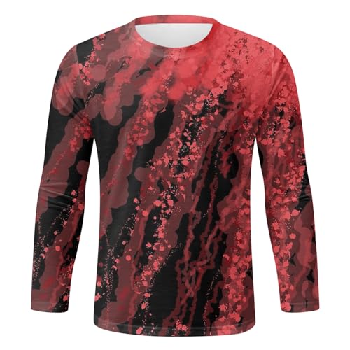 MNRIUOCII Blutiges T-Shirt Hexe Halloween Tshirt Herren T-Shirt Atmungsaktive Oberteil Casual Top Shirt Halloween Tshirt Sale Tshirt Sommershirt von MNRIUOCII