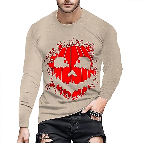 MNRIUOCII Halloween Print T Shirt Vintage Ghostface Halloween T-Shirt Herren Tshirt Retro Oberteil Mit Blutigem Print Crop Tops Shirt Sale Tshirt Horror Shirt Sommershirt von MNRIUOCII