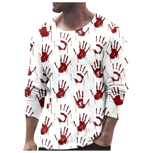 MNRIUOCII Halloween T-Shirt Mit Blutigem Hässliche Tshirts Tshirt Vielseitige Sommershirt Bloody Kurzarmshirt T-Shirt T-Shirt Problem Gelöst Sale Tshirt Sommershirt von MNRIUOCII