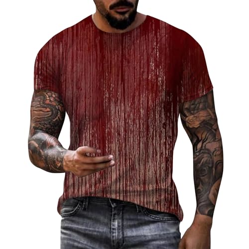 MNRIUOCII Halloween Tshirt Blood Herren Tshirt Sale T-Shirt Streetwear Sommershirt Casual Damenshirt Shirt Shirt Problem Gelöst Sale Tshirt Sale Tshirt Sommershirt von MNRIUOCII