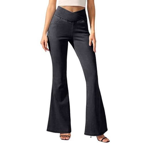 MNRIUOCII Yoga-Hosen Damen : Yogahose Damen Schlaghose Blickdicht Activewear-Hosen Trainieren Bootleg Schlaghose Bootcut Sporthose Casual Hohe Taille Flare Hose Aktive Freizeit Jazzpants von MNRIUOCII