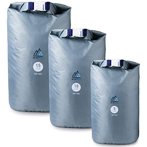 MNT10 Dry Bag Ultralight I Drybag in 5l, 10l, 15l I Taschen wasserdicht Ultra-Light für Reisen, Outdoor und Camping I Beutel wasserdicht, leicht & widerstandsfähig (15 Liter) von MNT10