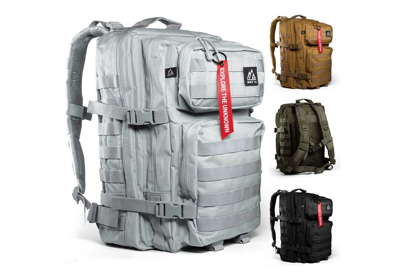 MNT10 Wanderrucksack Taktischer Outdoor Rucksack 28L & 40L I Army Backpack für Reisen, Taktischer Rucksack Herren, Damen I US Cooper Rucksack von MNT10
