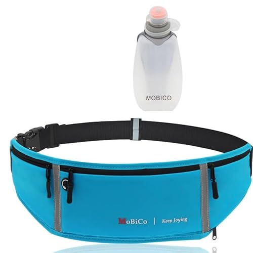 Mobico Laufgürtel Damen und Herren, Hüfttaschen für Running, Running Belt für Schlüssel, Telefon und Geld, Laufgürtel Handy für Fitnesss, Sport, Radfahren, Laufen, Reisen und Outdoor-Aktivitäten von MOBICO