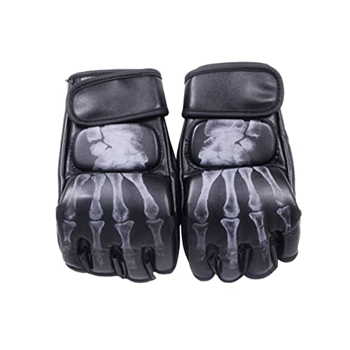 MOBUTOFU 1 Paar Professionelle Boxhandschuhe Für Herren Atmungsaktive Halbhandschuhe Aus PU Material Verschleißfest Für Kickboxen MMA Und Fitness Training Ideal Für Sparring Und von MOBUTOFU