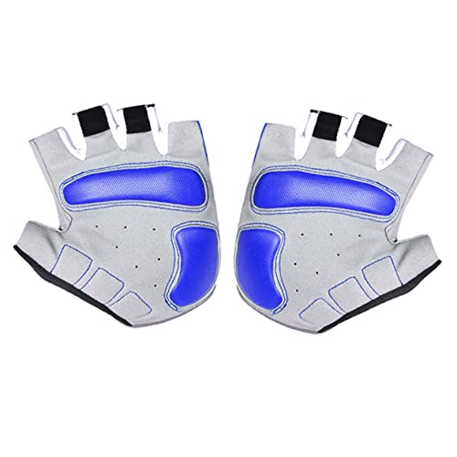 MOBUTOFU 1 Paar atmungsaktive Handschuhe Fahrradhandschuhe Skikinderhandschuhe Schnee halbfinger Handschuhe Jogging Handschuhe Unisex-Halbfingerhandschuhe halbe Finger Kurze Handschuhe Blue von MOBUTOFU