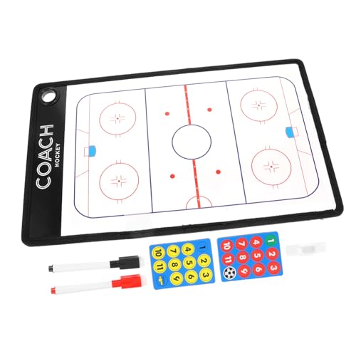 MOBUTOFU 1 Satz Trainer Bord Sport Vorstand Konkurrenzangebot Sportbedarf Puckbrett Trainerboard für Eishockey Eishockey-Coachboard Werkzeug Eishokey-Klemmbrett Board-Kit abwischen PVC Weiß von MOBUTOFU