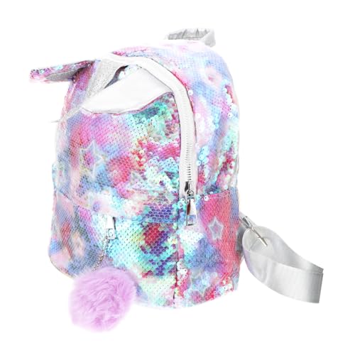 MOBUTOFU 1 Stk einhorn rucksack Kleinkindertasche Auto Rucksack für Taschen freizeitrucksack freizeit rucksack kreativer Rucksack mit Pailletten Einhorn-Schultasche Polyester von MOBUTOFU