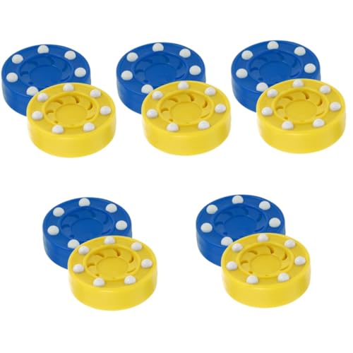 MOBUTOFU 10 STK Eishockey Rollerball Pucks trainieren Trainingsgeräte für Eishockey Sport-Street-Hockey-Puck Eisrennen Puck Hockey Kinder Hockey Puck Hockeybälle zum Üben Eishockey-Ball Abs von MOBUTOFU