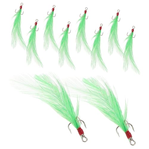 MOBUTOFU 10St DREI Haken Dreizackankerhaken mehrzweckhaken Fischfang Angelhaken Drillinge zum Angeln Höhenhaken Angelzubehör Haken zum Angeln Stahl mit hohem Kohlenstoffgehalt Green MOBUTOFU 10St DREI Haken Dreizackankerhaken mehrzweckhaken Fischfang Angelhaken Drillinge zum Angeln Höhenhaken Angelzubehör Haken zum Angeln Stahl mit hohem Kohlenstoffgehalt Green von MOBUTOFU